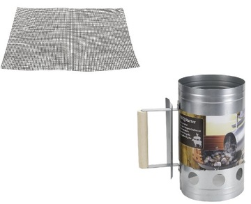KOMIN DO ROZPALANIA GRILLA + SIATKA DO PIECZENIA