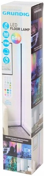 GRUNDIG RGB MUSIC SENSOR LED УГЛОВОЙ ТОРШЕР 140см + Пульт ДУ НА СТОЙКЕ