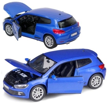 VW SCIROCCO MODEL METAL WELLY 1:24 NIEBIESKI