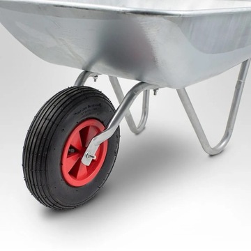 ЛЕГКАЯ САДОВАЯ МЕТАЛЛИЧЕСКАЯ ТАЧКА, ОЦИНКОВАННАЯ, МЕТАЛЛИЧЕСКОЕ КОЛЕСО 80/120 Л
