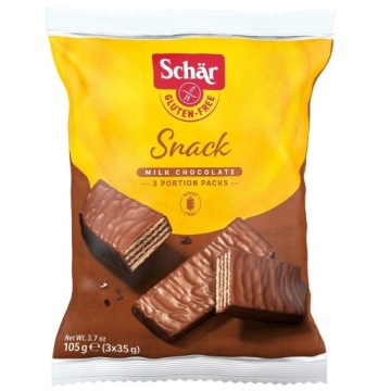 Schar Вафлі горіхові в шоколаді Wafer Snack 3 шт. безглютенові 115 г