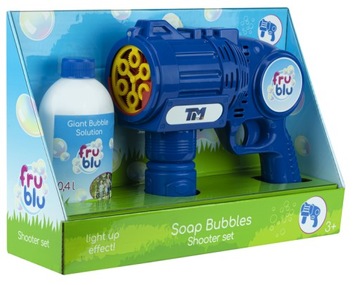 Bańki Mydlane Bańkowy Shooter Ze Światłem DKF0157 Pistolet z Płynem FRU BLU