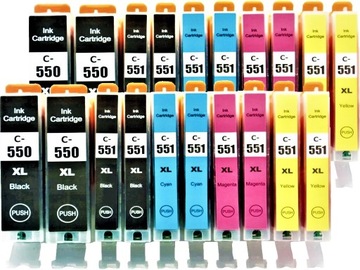 Tusze zamienniki PGI-550XL CLI-551XL do Canon20szt