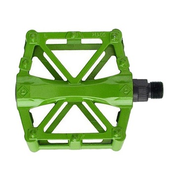 Плоские велосипедные педали Road Smooth Sealed Bearing, широкие платформы DH BMX, зеленые