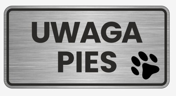 Tabliczka uwaga pies 10x20 cm