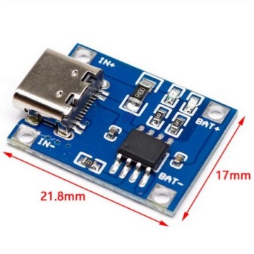 Модуль зарядного устройства USB тип C для 1S 3.7V Li-pol аккумуляторов TP4056 1000mA