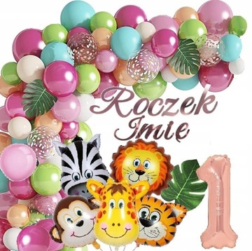 BALONY DŻUNGLA SAFARI zwierzątka zoo ROCZEK imię