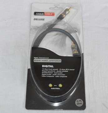 КАБЕЛЬ EAGLE DELUXE ЦИФРОВОЙ КОАКСИАЛЬНЫЙ 75см ХИТ КАЧЕСТВА