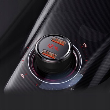 Автомобильное зарядное устройство Baseus Circular PD QC4.0+ 5A 30W (черное)