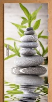 OKLEINA FOTOTAPETA NA DRZWI NAKLEJKA KAMIENIE ZEN