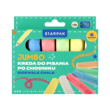 Товста крейда 6 кольорів для письма після асфальті jumbo