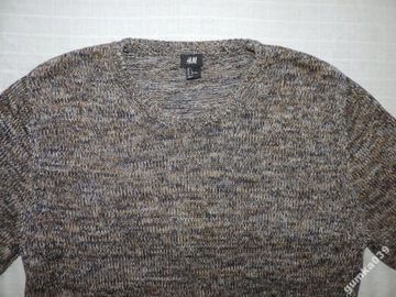 H&M MODNY SWETER MELANŻ 100% COTTON r.L/180