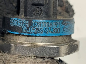 SENZOR TLAKU PALIVA OPEL MOVANO B 0281006191 2.3 125KM