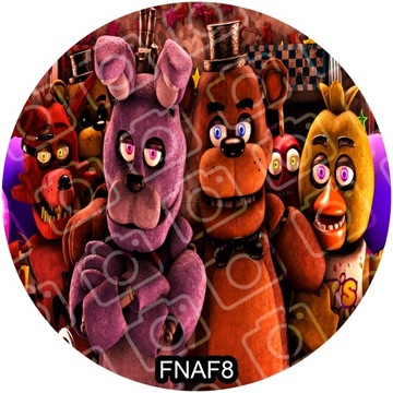 FNAF Торт Вафельное украшение на день рождения Вафельный принт круглый 20см