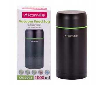 Ужин-термос Kamille 1л, черный KM2093