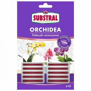 SUBSTRAL NAWÓZ ODŻYWKA PAŁECZKI NAWOZOWE DO STORCZYKÓW ORCHIDEI 10SZT