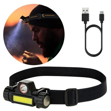 LATARKA CZOŁOWA LED mocna akumulatorowa z magnesem lampka regulowana