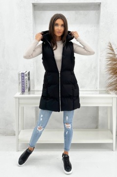 DZ721 r M ЖЕНСКИЙ УТЕПЛЕННЫЙ ЖИЛЕТ С МАКСИМАЛЬНЫМИ РУКАВАМИ