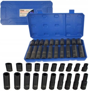 НАБОР УДАРНЫХ НАСАДОК 1/2 10-19 мм Cr-Mo