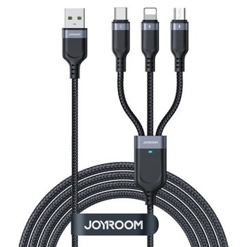 Многофункциональный кабель серии Joyroom 3-в-1 S-1T3018A18 Lightning USB-C micro USB