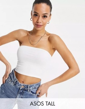 6271a DESIGN TALL GŁADKI BANDAŻOWY CROP TOP S