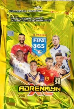 ALBUM FIFA 365 2026 PANINI MEGA ZESTAW STARTOWY ADRENALYN SASZETKI LIMITED