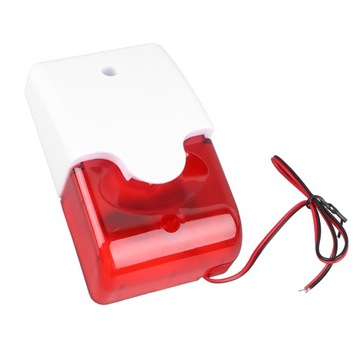 Przewodowy alarm stroboskopowy, migające światło 220 V, sygnał dźwiękowy