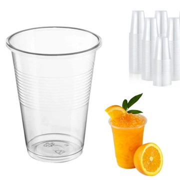 Kubki plastikowe Kubek jednorazowy 200ml transparentny 100szt