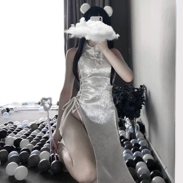 Sexy Cosplay Women Sexy Lingerie High Split Dress