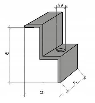 FOTOWOLTAIKA Klema końcowa Z 40/50 ALUDETAL