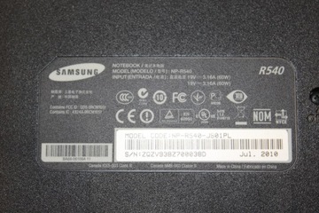НОУТБУК SAMSUNG R540 ПОВРЕЖДЕННЫЙ ДОНОР