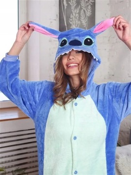 PIŻAMA STITCH STICH DRES ONESIE KIGURUMI KOMBINEZON - XL