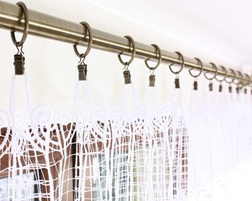 Заздростка Гипюровая белая штора для комнаты и кухни на заказ, высота 60 см.