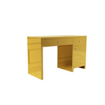 Złote Lustrzane biurko Glamour - 130cm