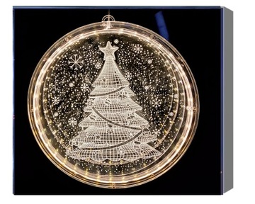 WITRAŻ W OKNO 3D LED NA BATERIE OZDOBA ŚWIĄTECZNA