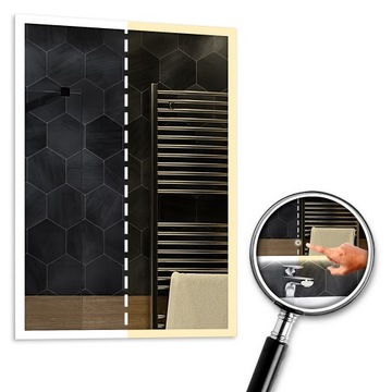 Lustro Podświetlane Boston Dual LED 80x90 cm z włącznikiem dotykowym