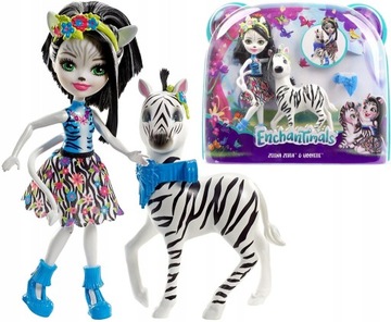 ENCHANTIMALS LALKA ZELENA ZWIERZĘ ZEBRA FKY75