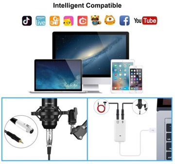 USB-конденсаторный студийный микрофон PULUZ Gaming Studio Broadcast Pop Filter