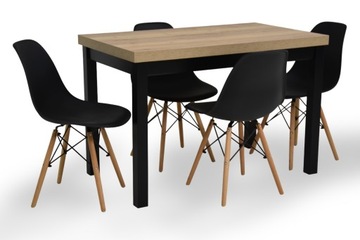 Stół 70x120 + 4 krzesła kubełkowe WYBÓR KOLORÓW