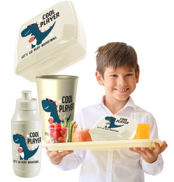 Śniadaniówka bidon kubek dla dzieci zestaw lunch box pojemnik do szkoły