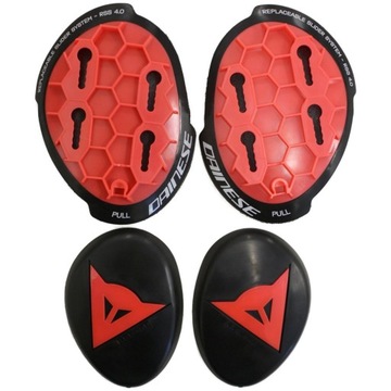 Ползунки на коленях DAINESE RSS 4.0 FULL KIT, черные и красные