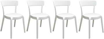 Zestaw 4 szt krzeseł Dankor Design Paniza biała