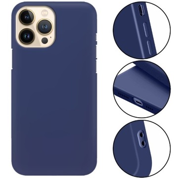ETUI MATOWE GRANATOWE do IPHONE 13 PRO MAX Smooth
