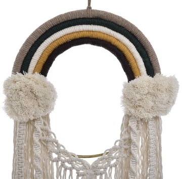 МАКРАМЕ РАДУЖНОЕ КОЛЕСО УКРАШЕНИЕ ГОСТИНОЙ НАСТЕННАЯ ПОДВЕСКА БОХО РУЧНАЯ РАБОТА