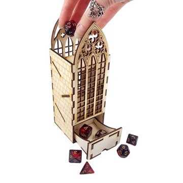 ГОТИЧЕСКАЯ ДЕРЕВЯННАЯ БАШНЯ ДЛЯ КОСТЕЙ 18,5 СМ + КЛЕЙ