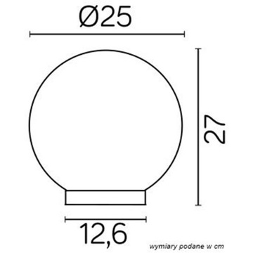 Уличный садовый светильник LED BALL 25CM E27 IP44 Белый УФ наземный