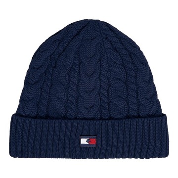 Czapka Tommy Hilfiger WOMENS SPORT BEANIE DESERT SKY OCIEPLANA