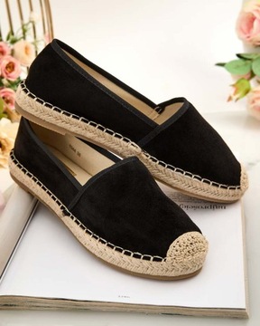 CZARNE ESPADRYLE DAMSKIE DIMALLE 38