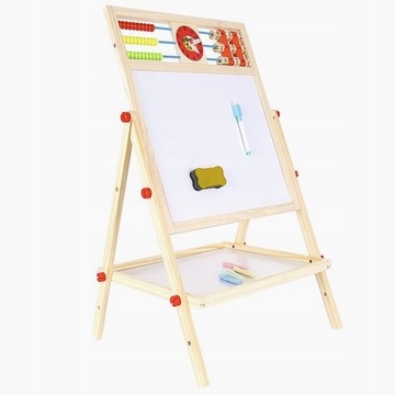 Магнитная доска для мела, двухсторонняя, деревянная, 6 в 1, для сухого стирания