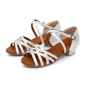 Baleriny Dziecięce buty do tańca latynoskiego z dzianiny B237-38